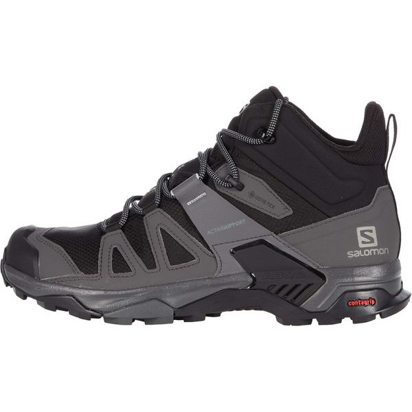 Треккинговые ботинки Salomon X Ultra 4 Mid GTX, черный/серый